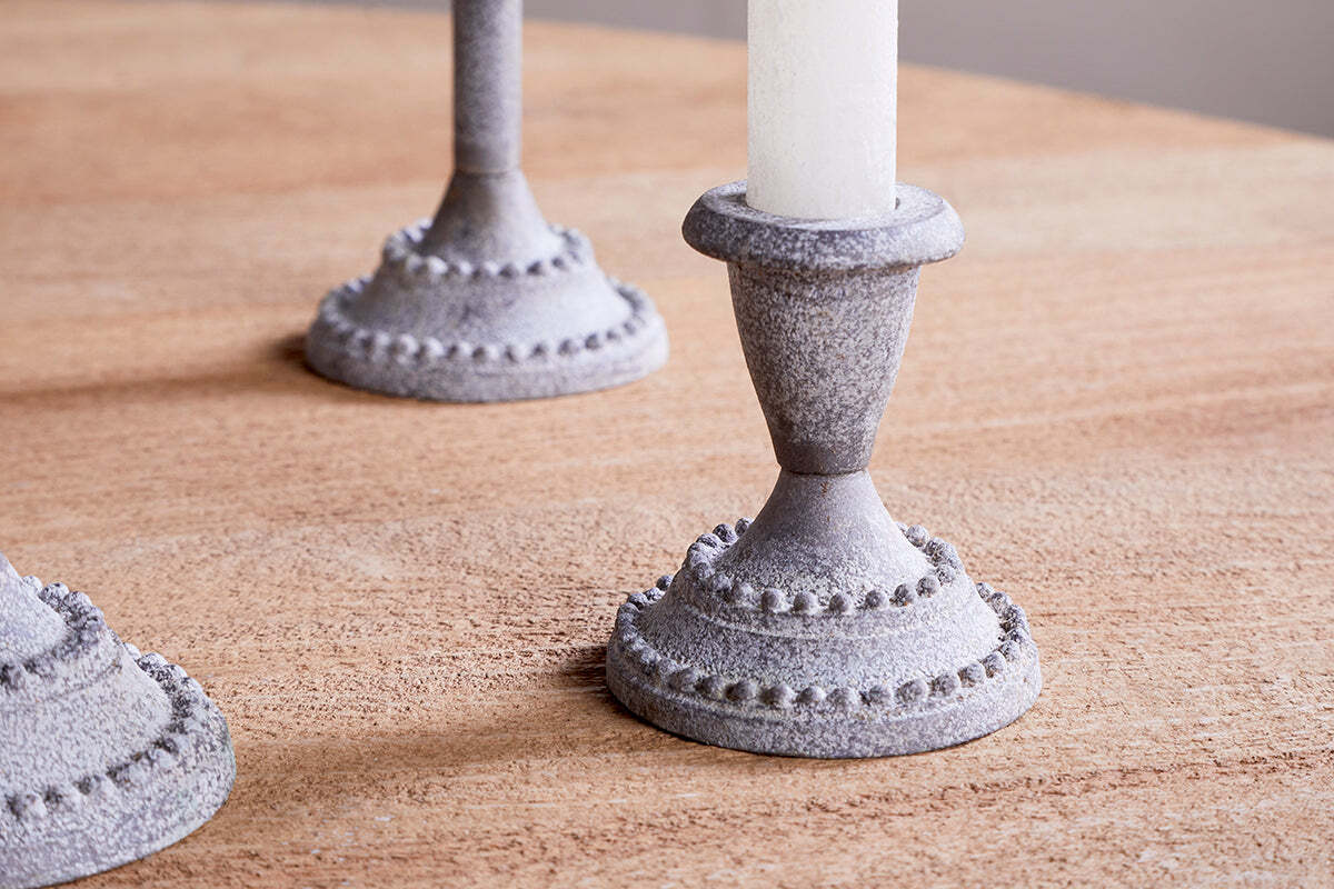 Moremi Candle Holders - Aged Zinc - (Set of 3) - Image 3
