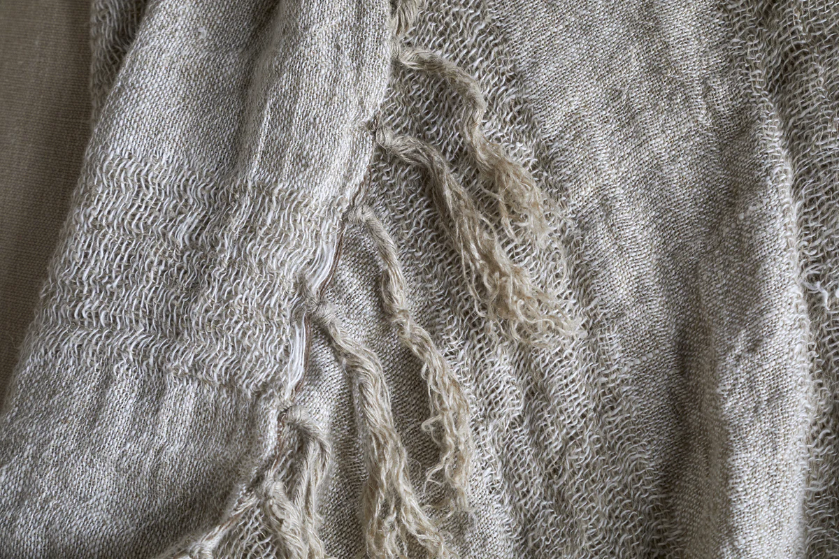 Munir Linen Throw - Charcoal - Image 4