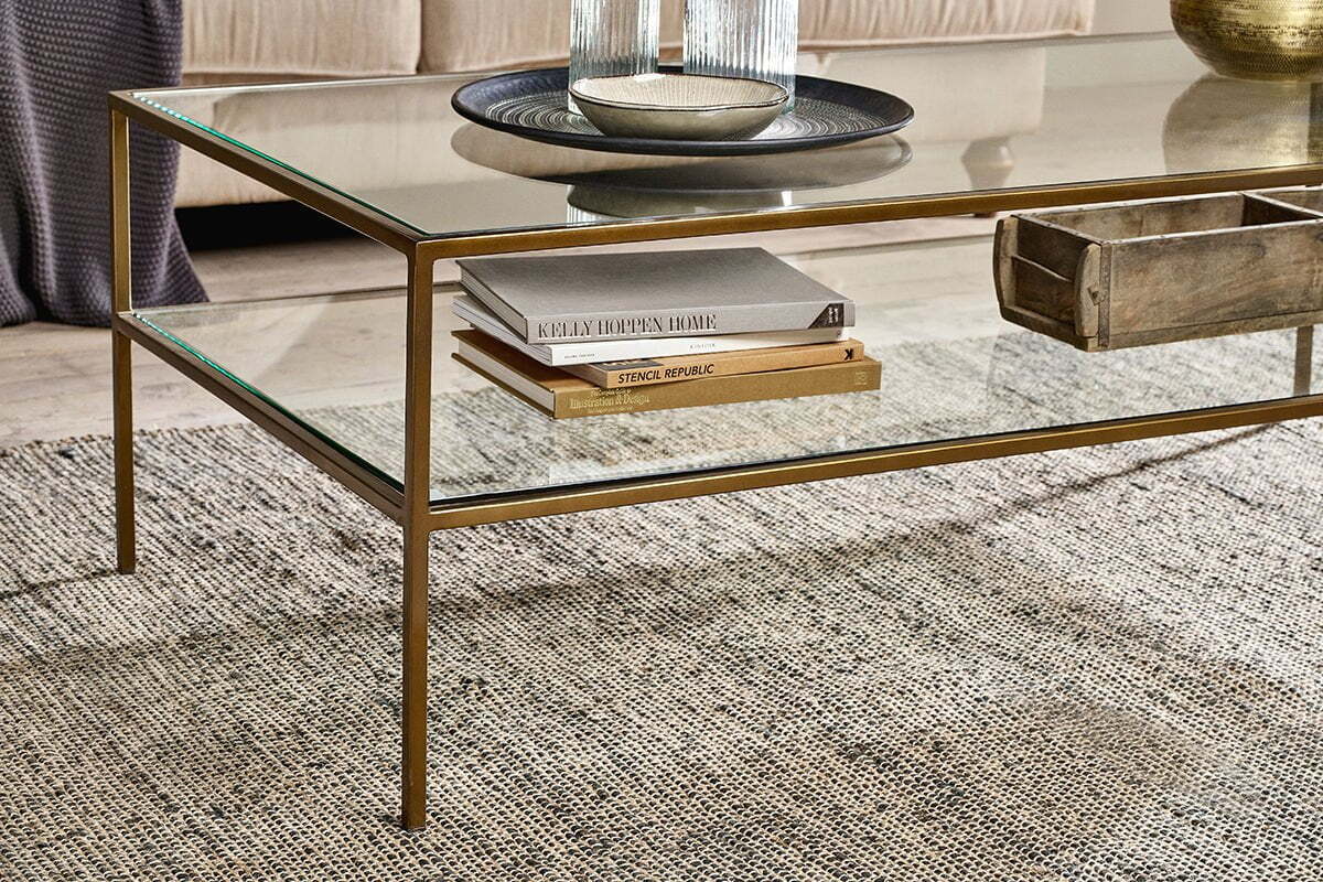 Nakuru Iron & Glass Coffee Table - Image 3