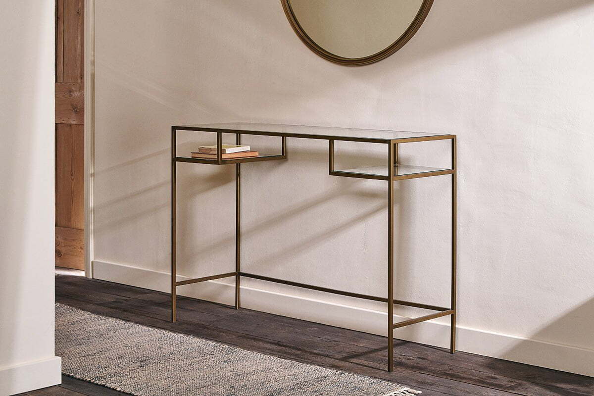 Nakuru Iron & Glass Console Table - Image 2