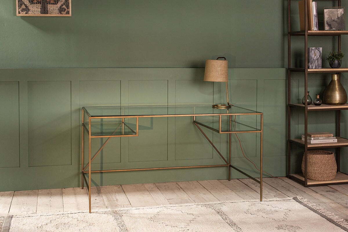 Nakuru Iron & Glass Desk - Image 3