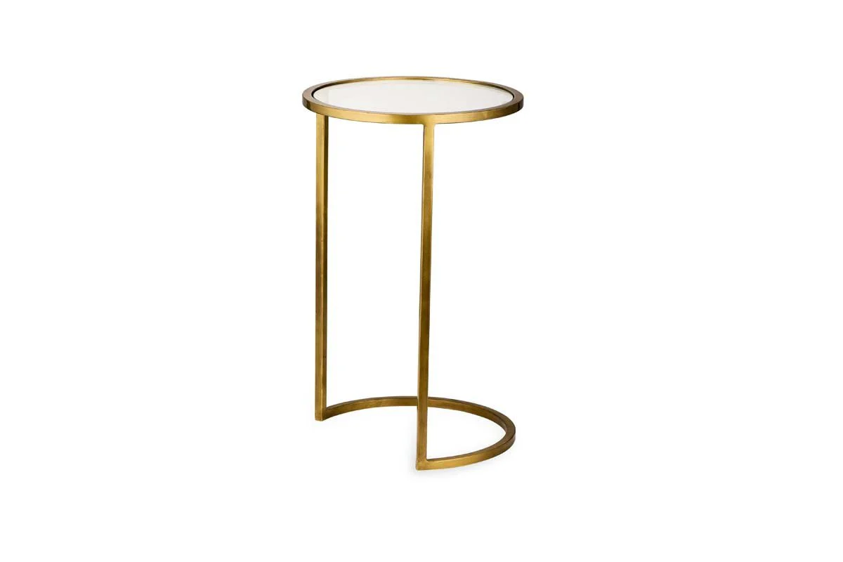 Nakuru Iron & Glass Side Table Set - Brass - Image 6