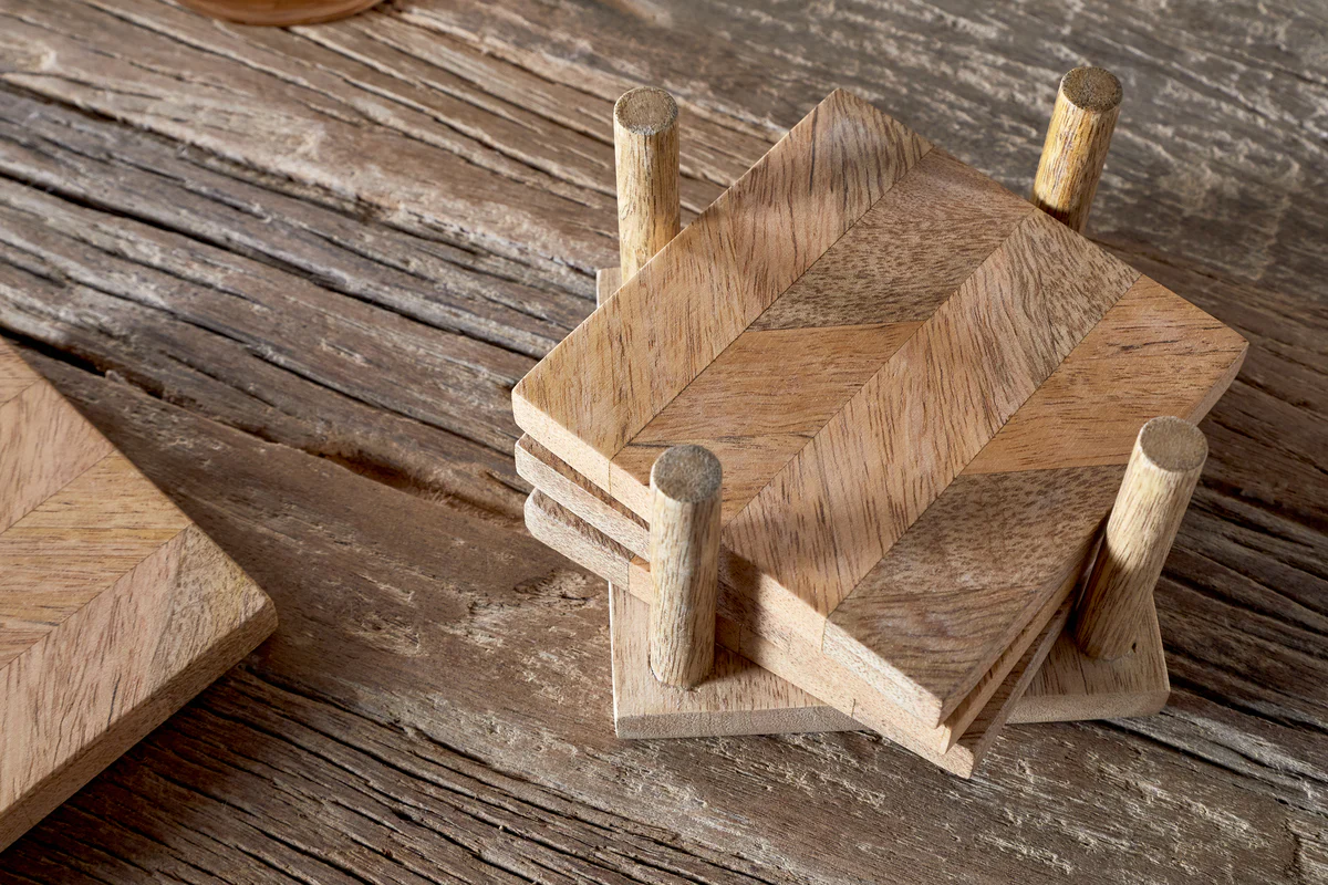 Nalbari Coasters - Natural (Set of 4) - Image 2