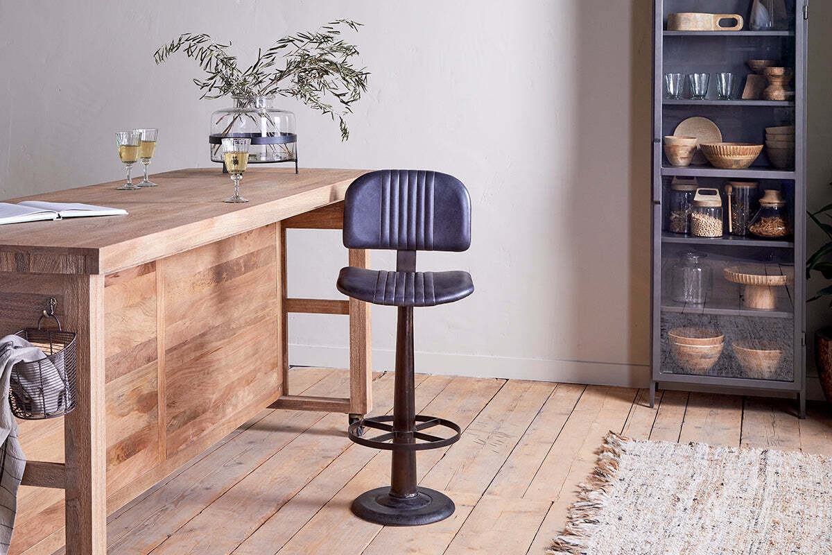 Narwana Bar Chair - Aged Black - Image 2