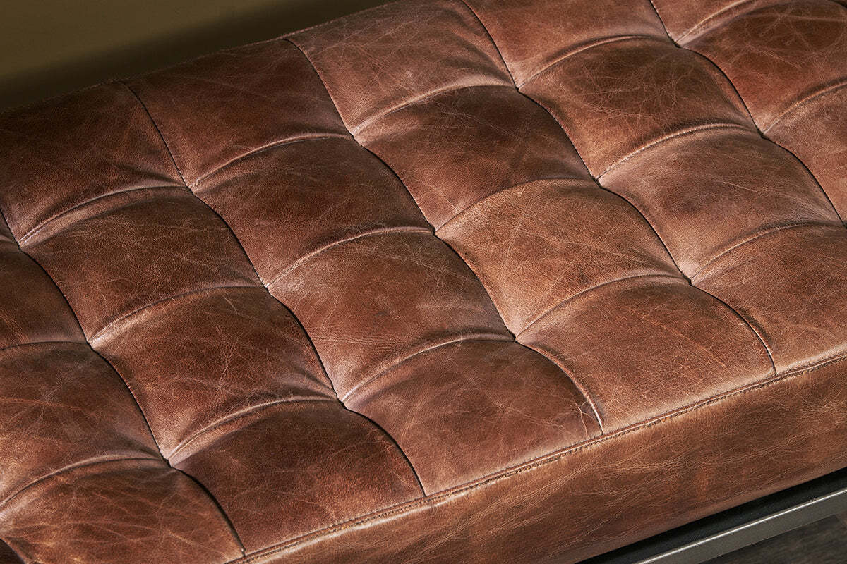Nasan Leather Upholstered Bench - Image 3