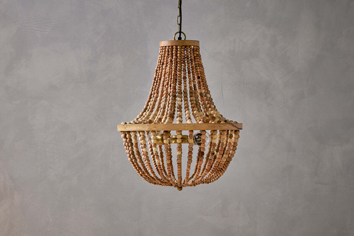 Neela Mango Wood Pendant - Natural - Image 2