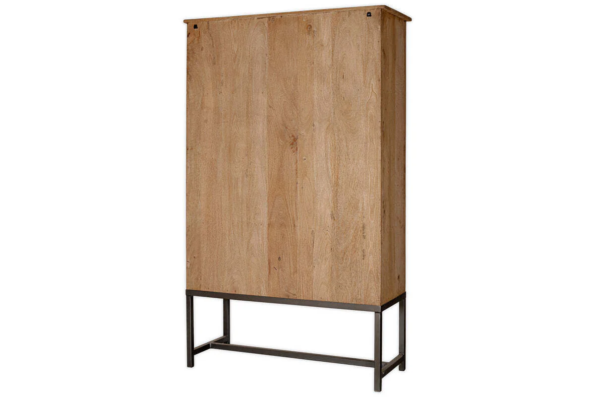 Nirvi Wood & Iron Cabinet - Black - Image 8