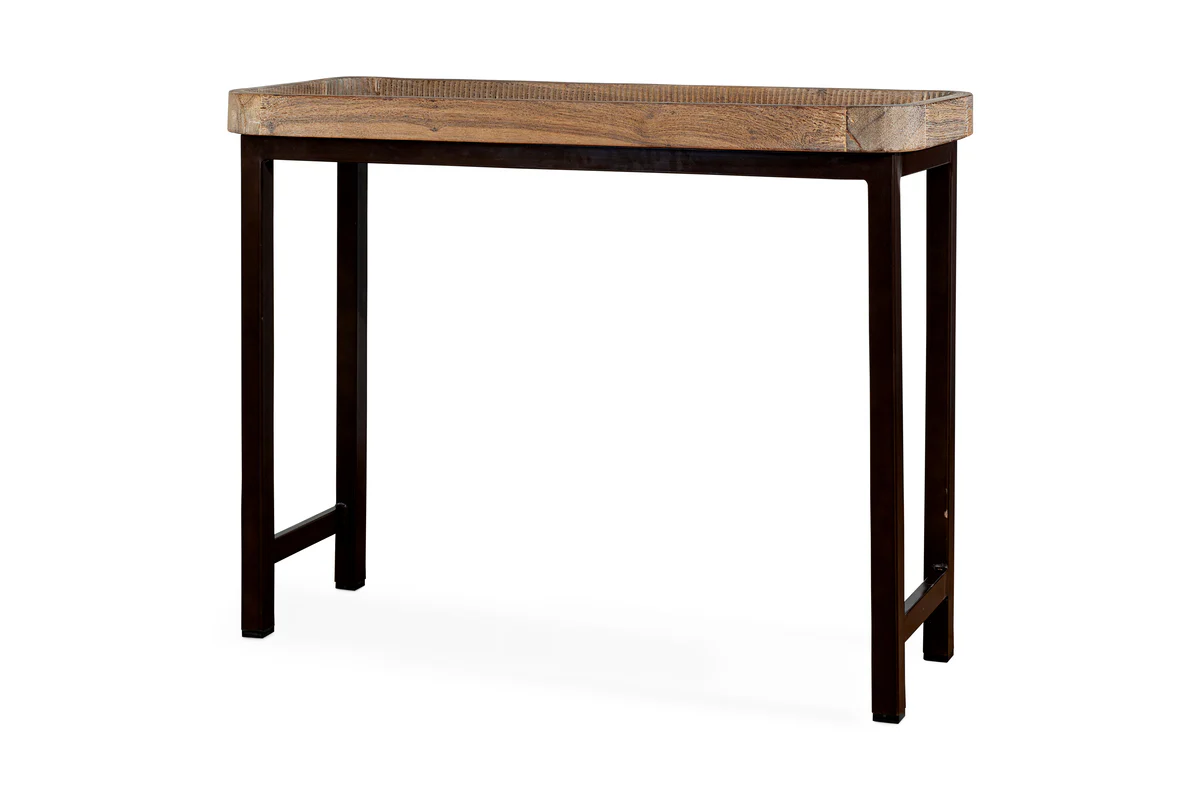 Nisha Reclaimed Wood & Iron Console Table - Natural - Image 10
