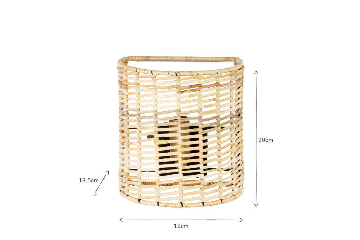 Noko Rattan Wall Lamp - Small - Image 4
