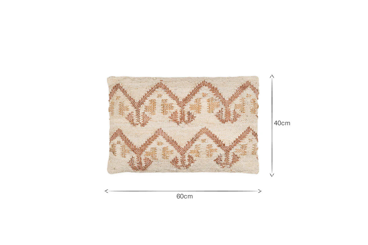 Nuvali Cotton & Jute Cushion Cover - Rust - Image 7
