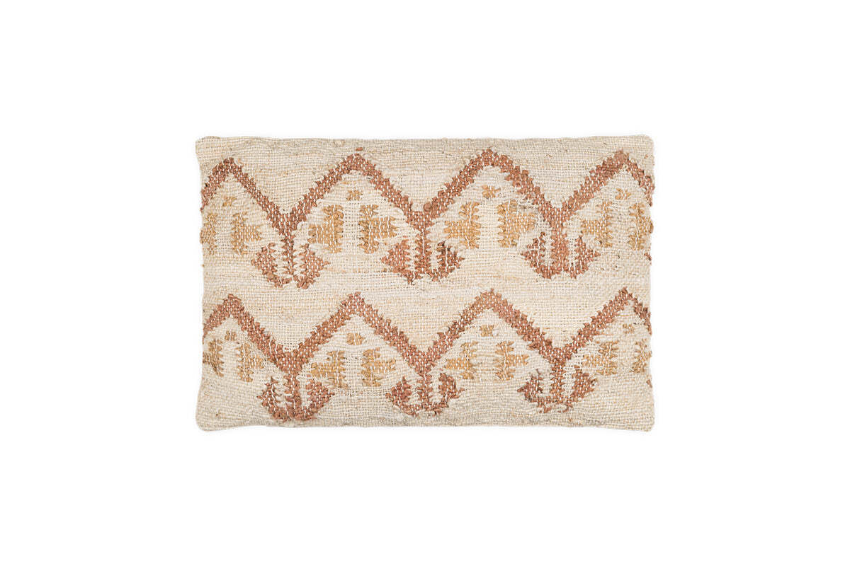Nuvali Cotton & Jute Cushion Cover - Rust - Image 9