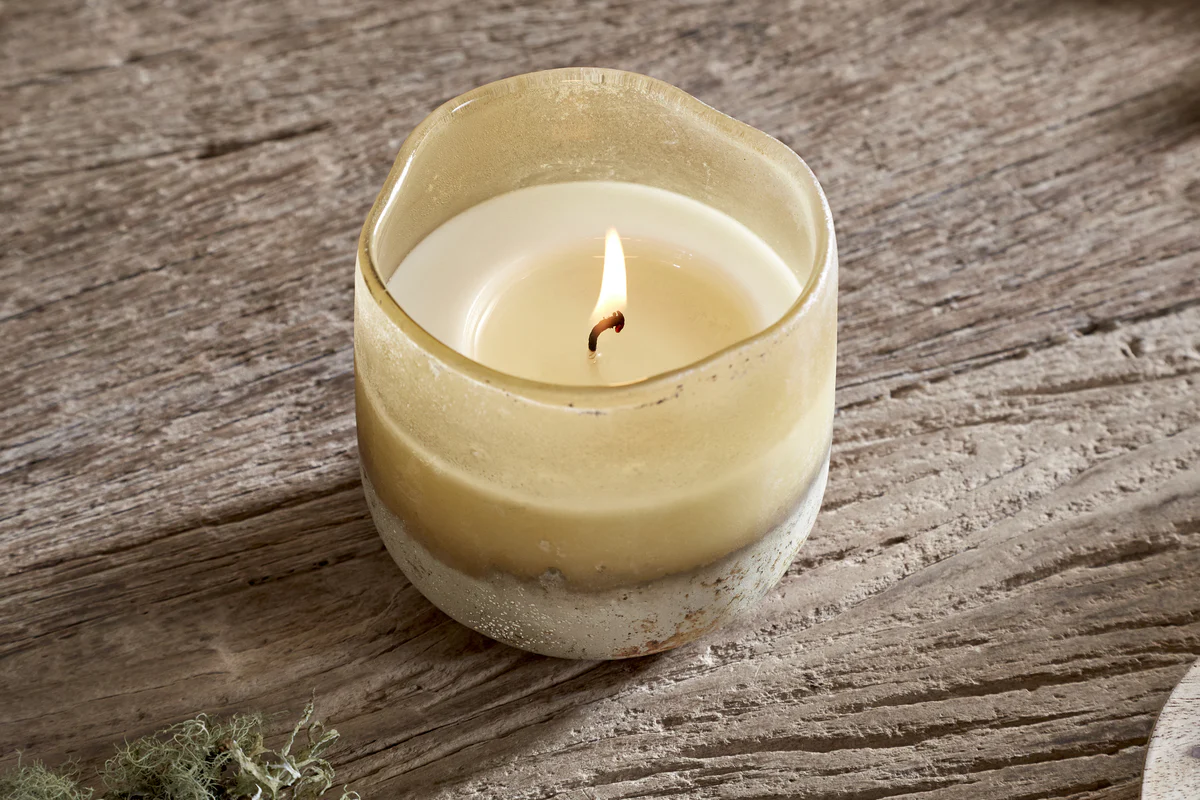 Oakmoss & Rose 1 Wick Scented Candle - Yellow - Image 3