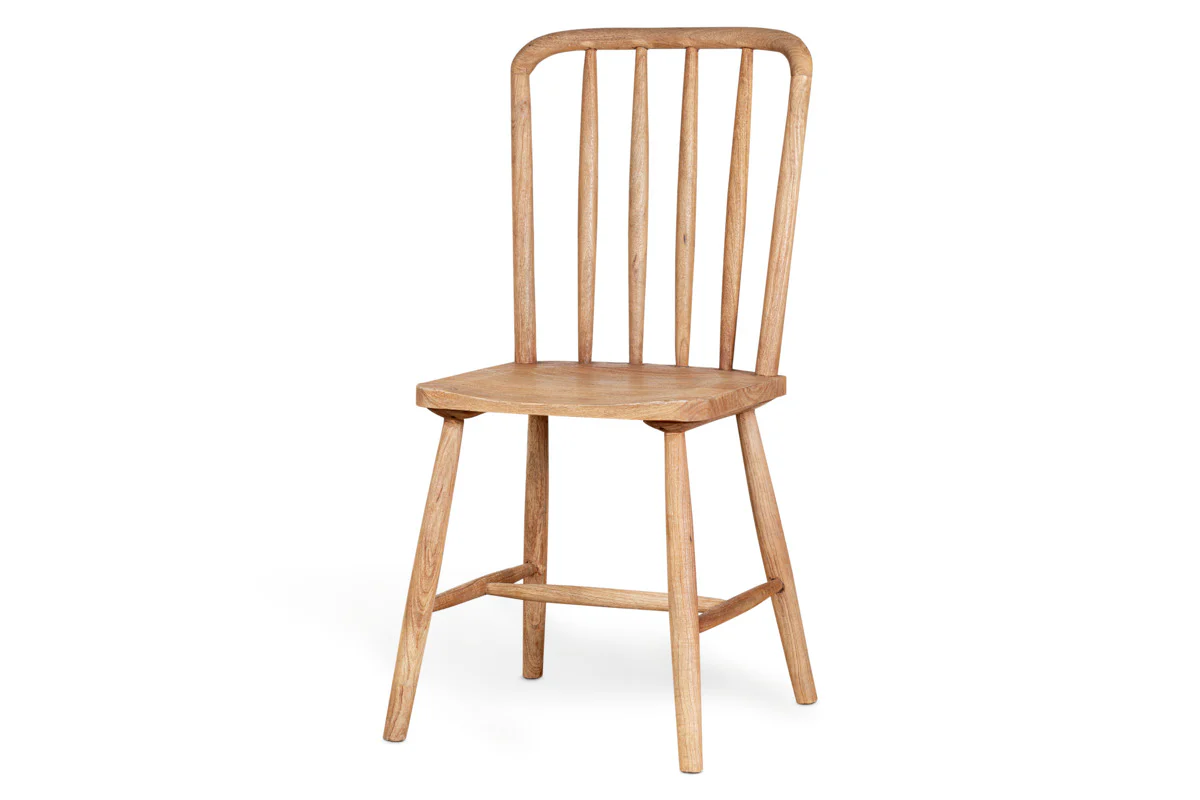 Om Mango Wood Dining Chair - Natural - Image 10