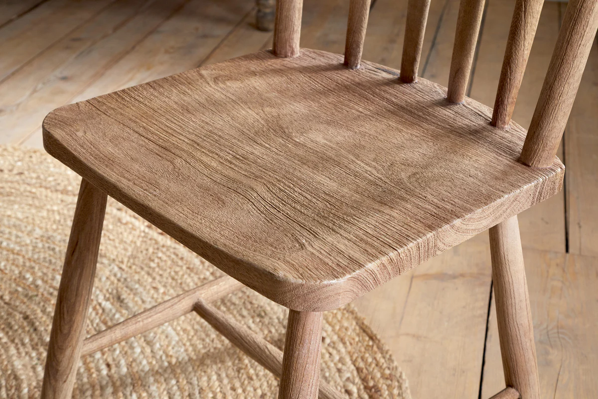 Om Mango Wood Dining Chair - Natural - Image 6