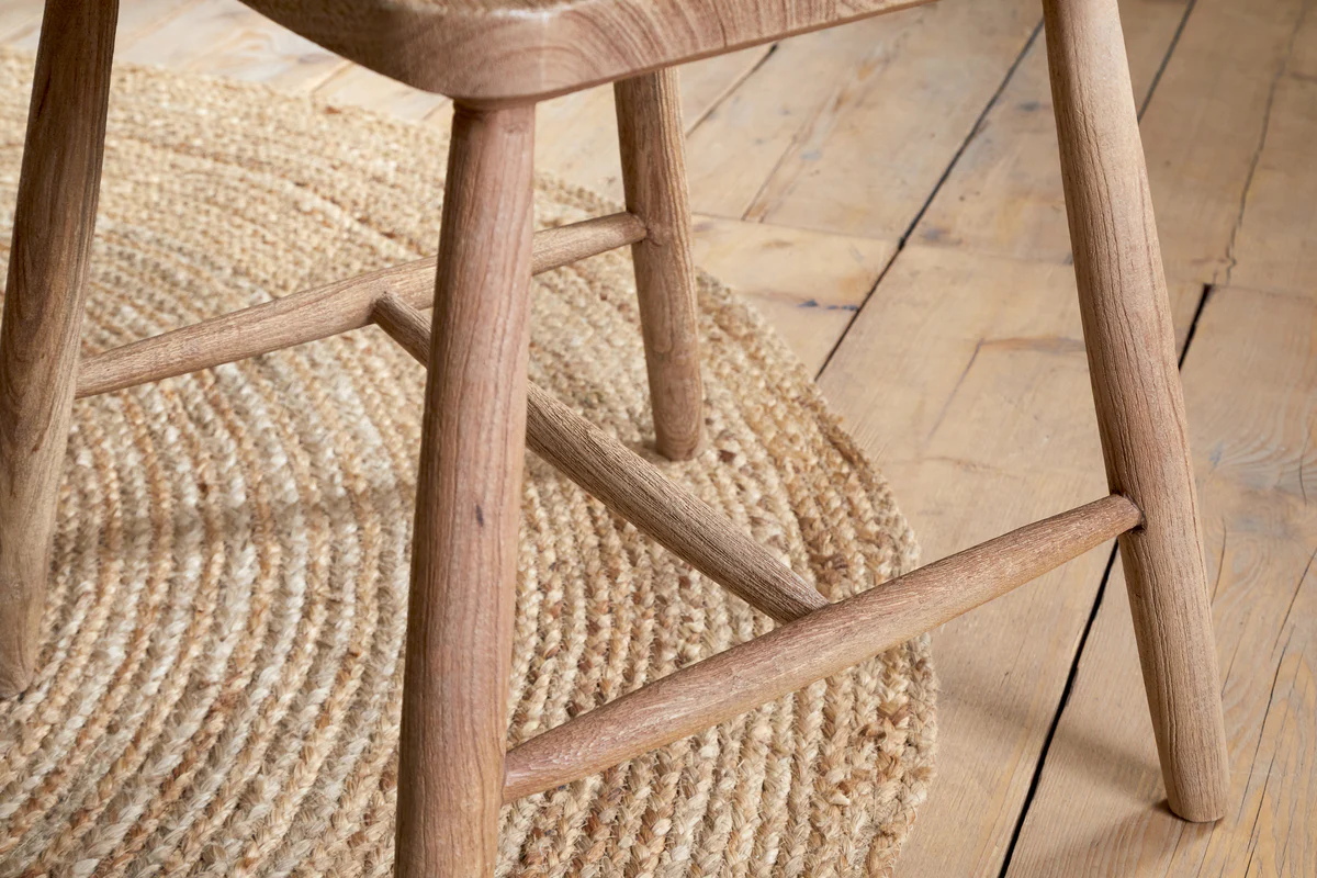 Om Mango Wood Dining Chair - Natural - Image 7
