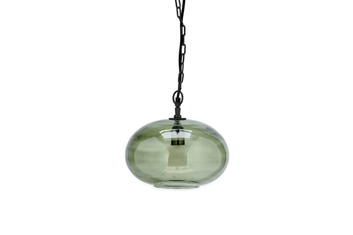 Otoro Recycled Glass Pendant - Green - Small Round - Image 5