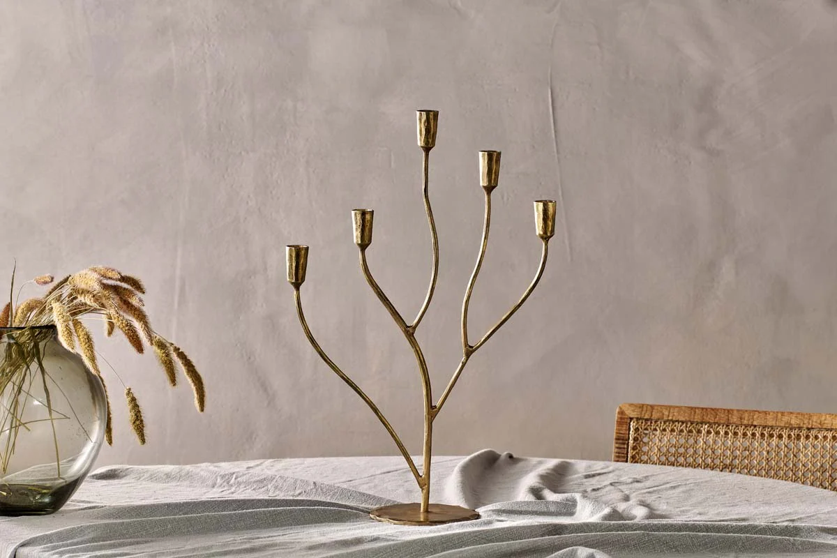 Palani Statement Candelabra - Antique Brass - Large - Image 5