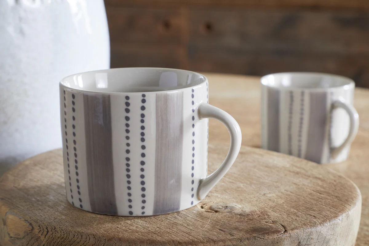 Patthar Mug - Cream & Grey - Small (Set of 2) - Image 2