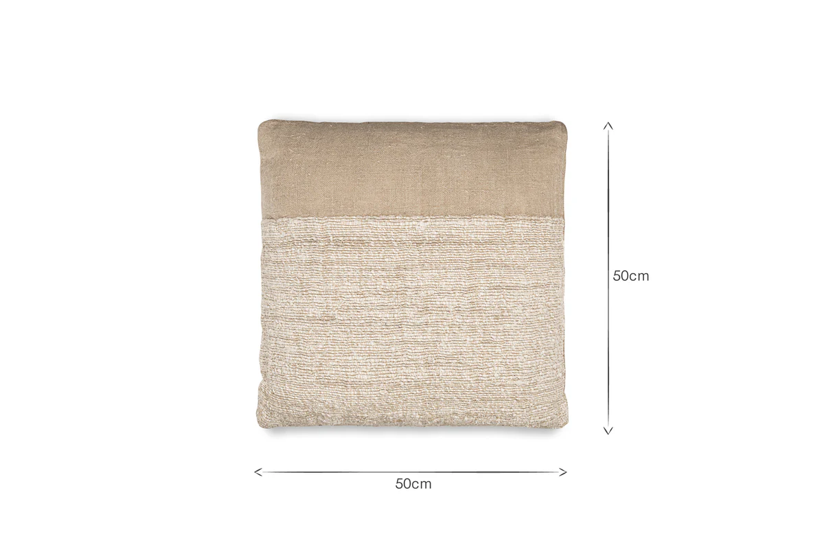 Puli Recycled Linen Cushion Cover - Natural - Image 7