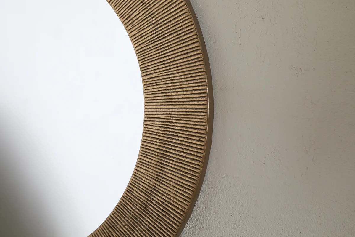 Putali Etched Mirror - Antique Brass - Image 3
