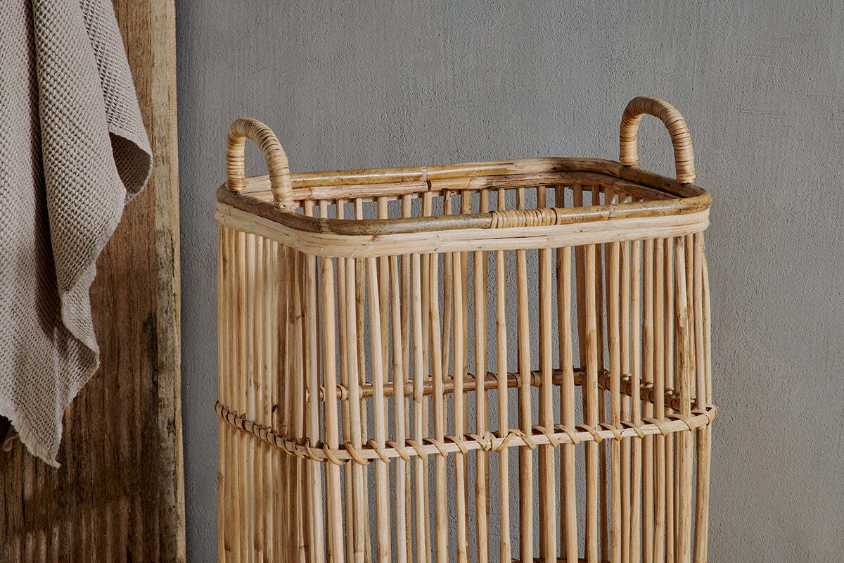 Rammi Rattan Tall Laundry Basket - Natural - Image 3