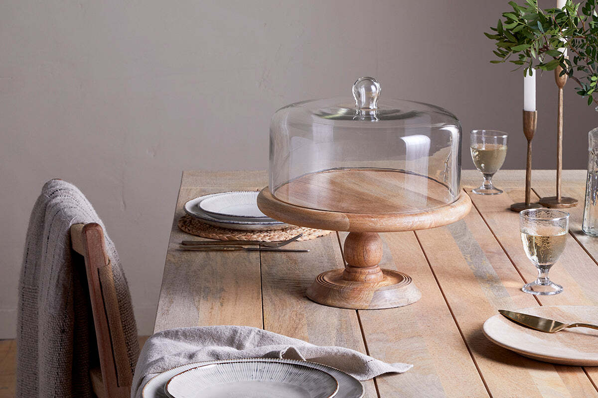 Recycled Glass Dome Cake Stand - Image 3