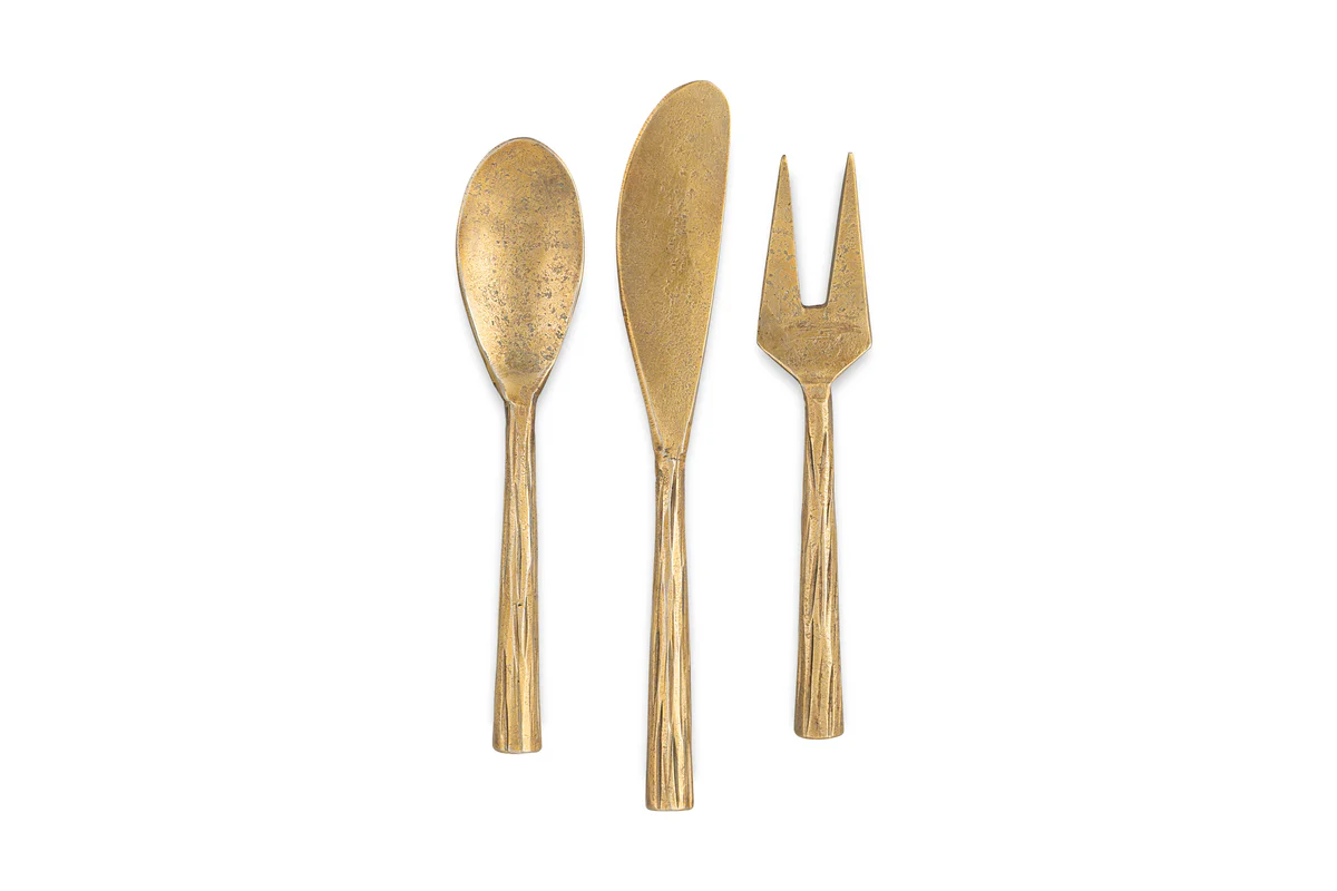 Roda Serving Set - Antique Brass (Set of 3) - Image 4