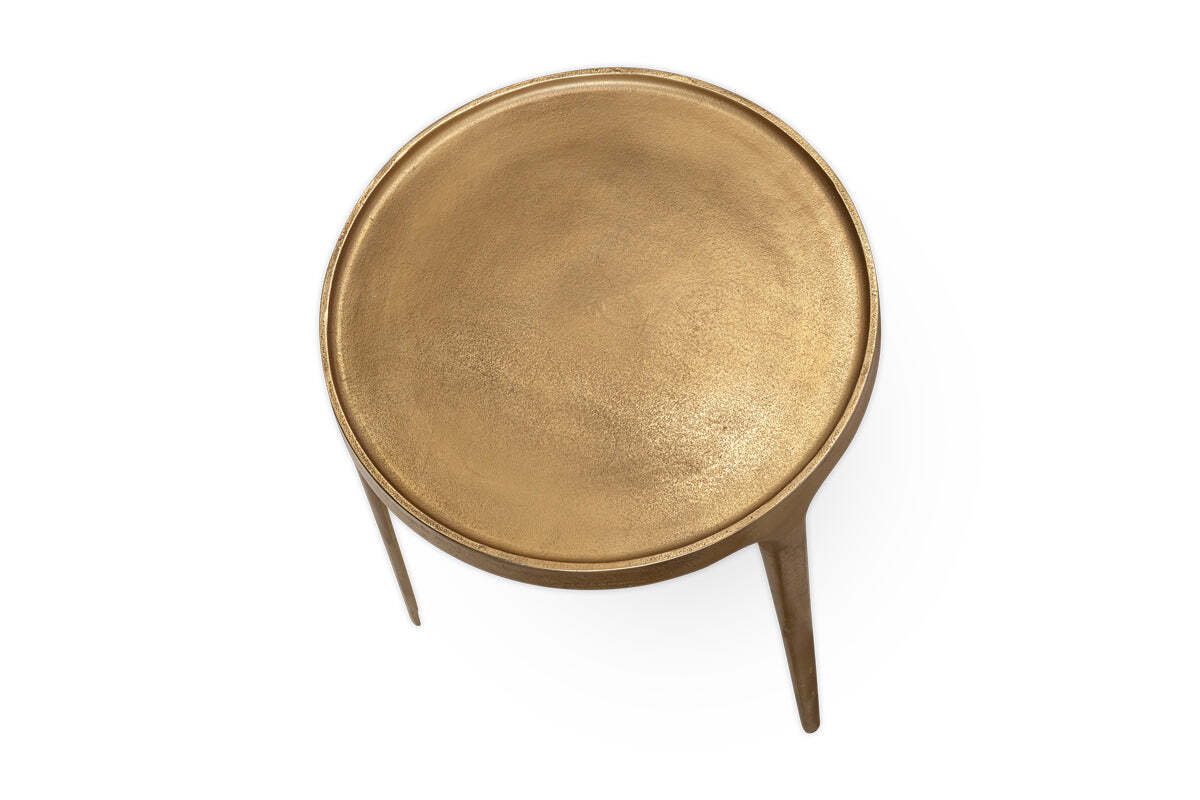 Rohia Cast Metal Side Table - Brass - Image 14