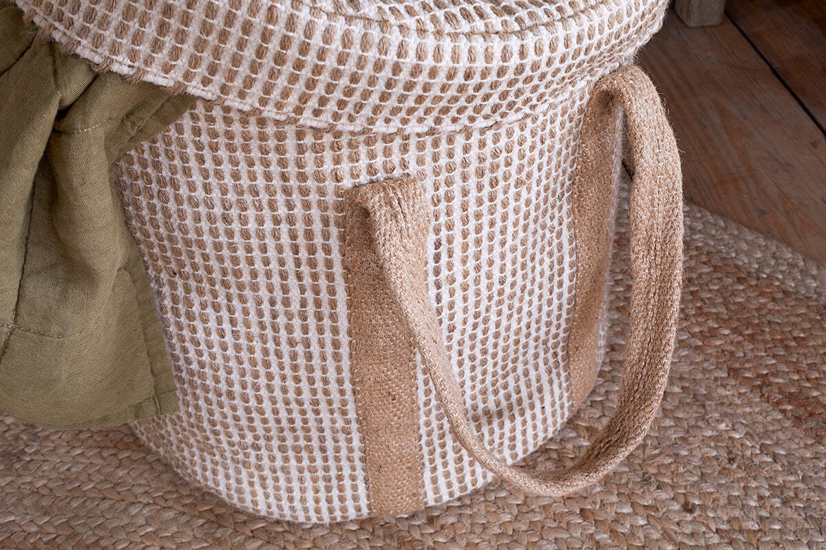 Rohia Laundry Basket - Natural & Cream - Image 3