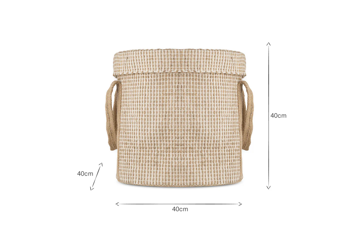 Rohia Laundry Basket - Natural & Cream - Image 4