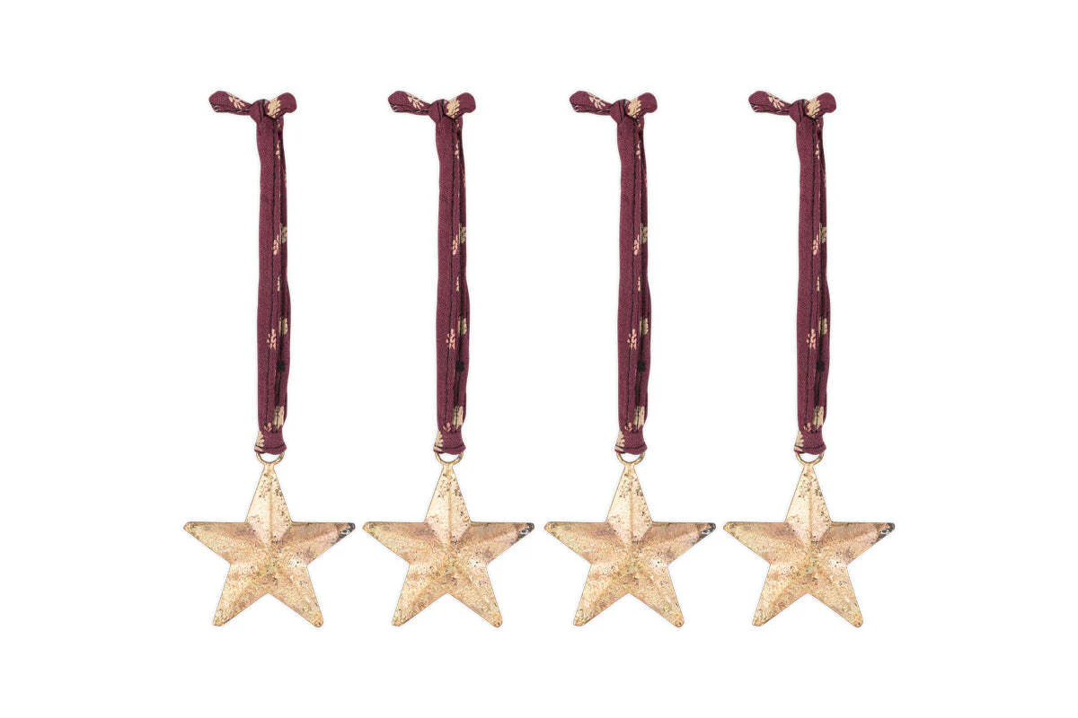 Roshani Star Baubles - Antique Brass (Set of 4) - Image 4