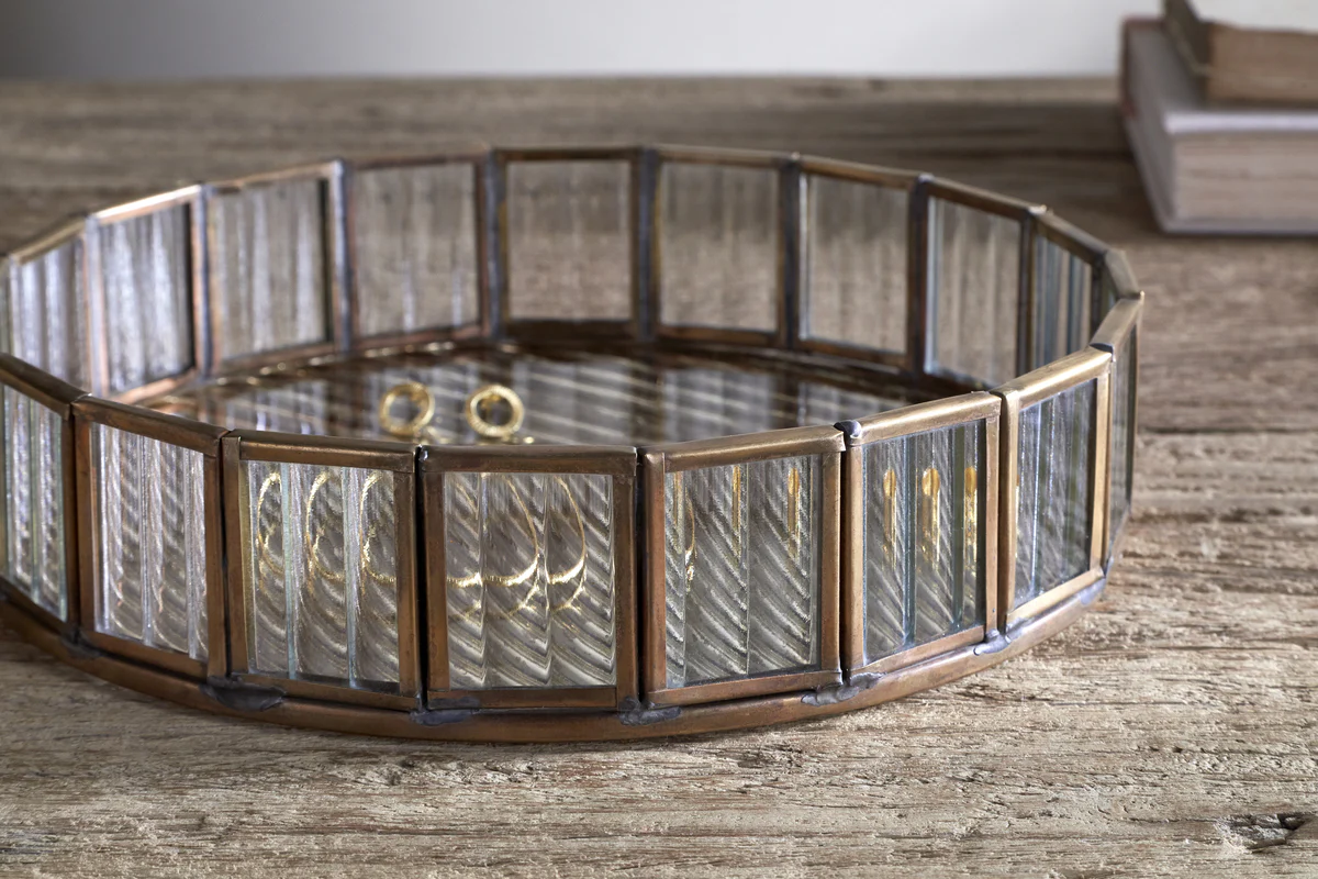 Ruaka Glass Vanity Tray - Brass - Image 3