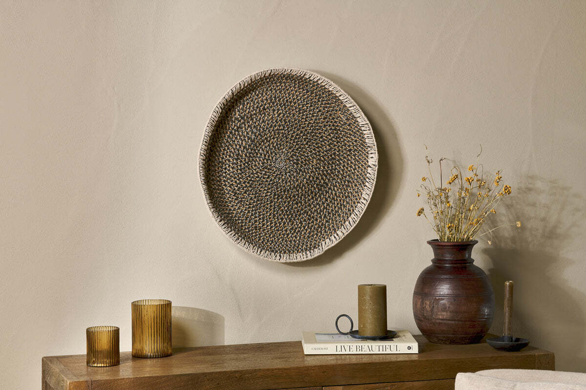 Sadie Basket Wall Art - Black & Natural - Image 2