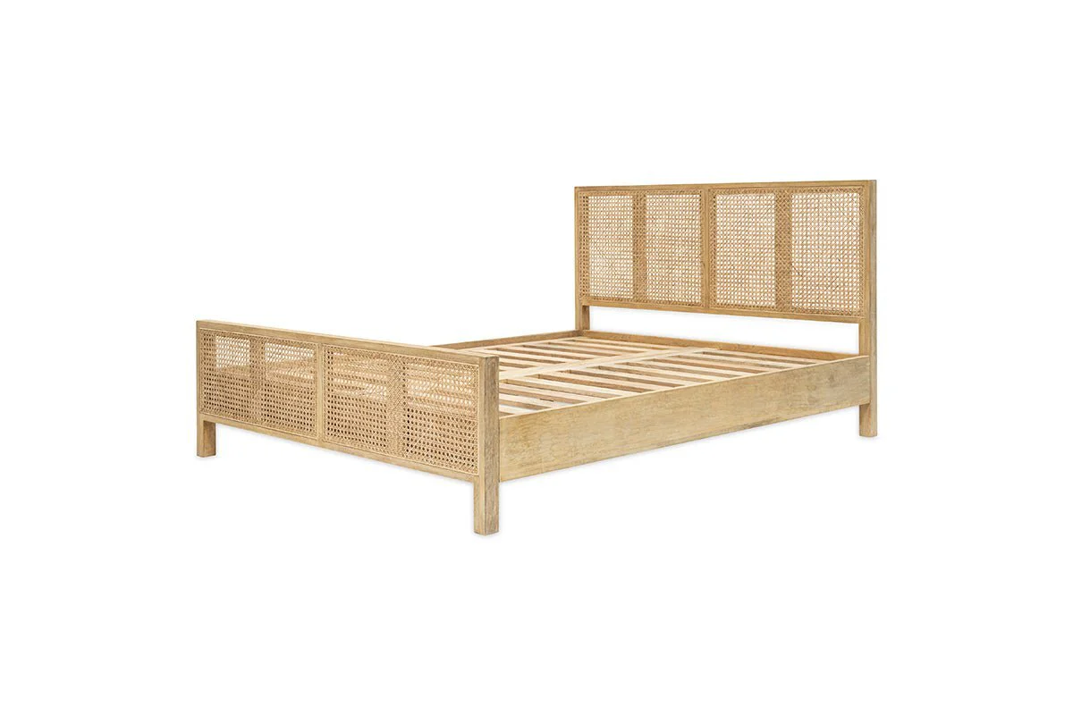 Saharsa Cane & Mango Wood Bed - Image 15