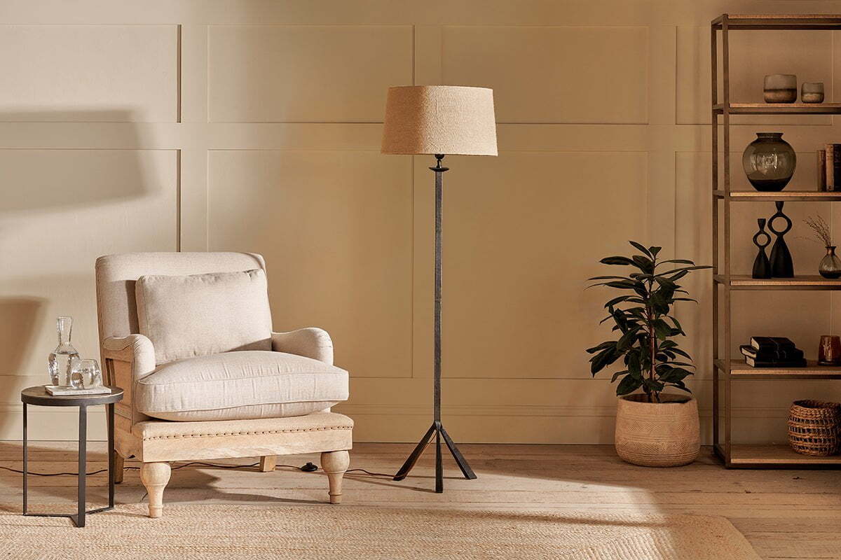 Sahhil Metal Tripod Floor Lamp - Antique Bronze - Image 2