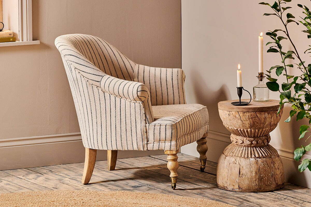 Sanja Stripe Armchair - Image 3
