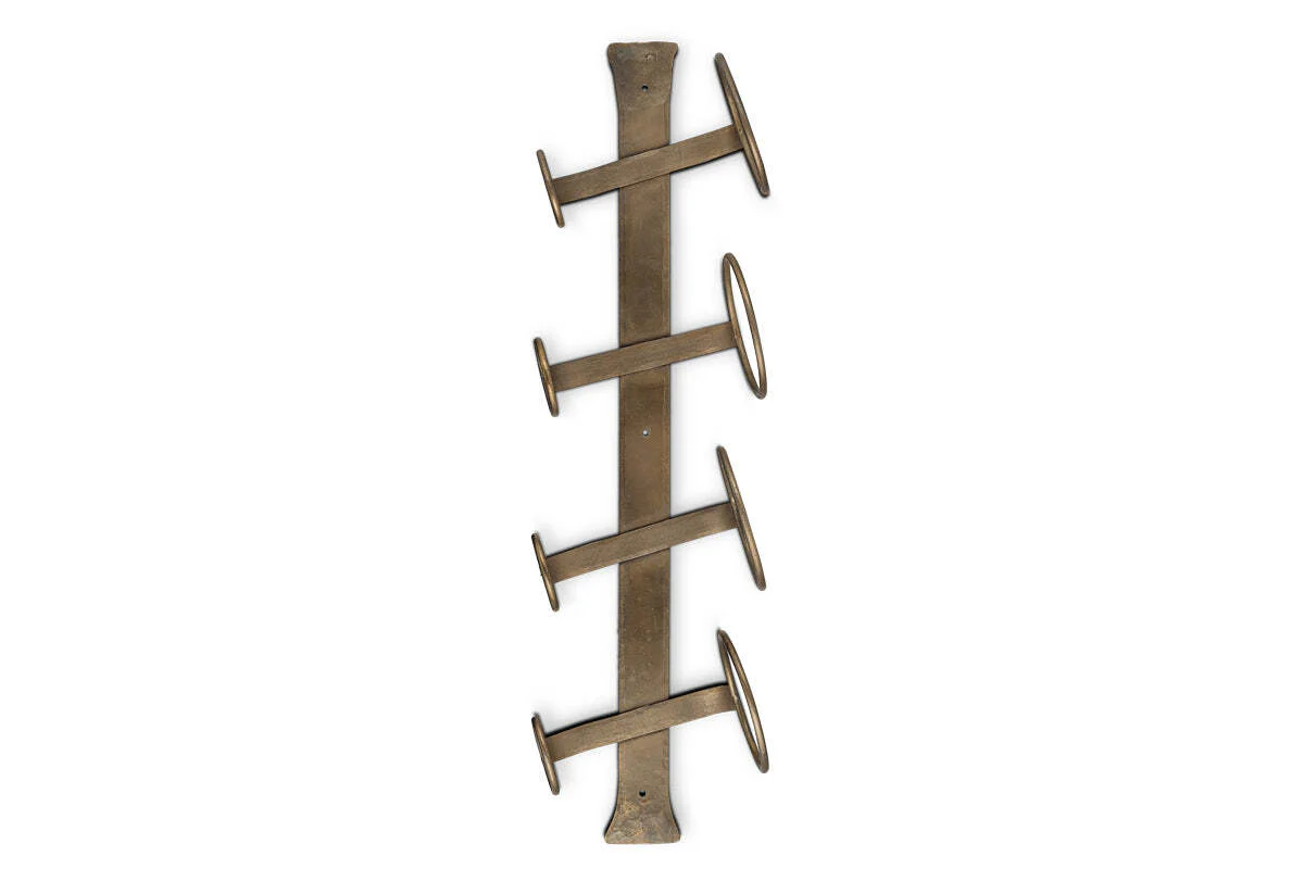 Shray Iron Wine Rack - Antique Brass - Image 4