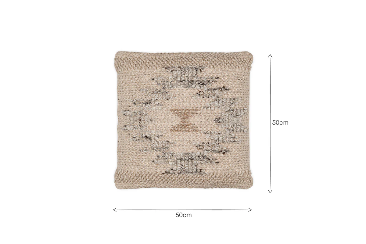 Tendai Cotton & Wool Cushion Cover - Natural - Image 7
