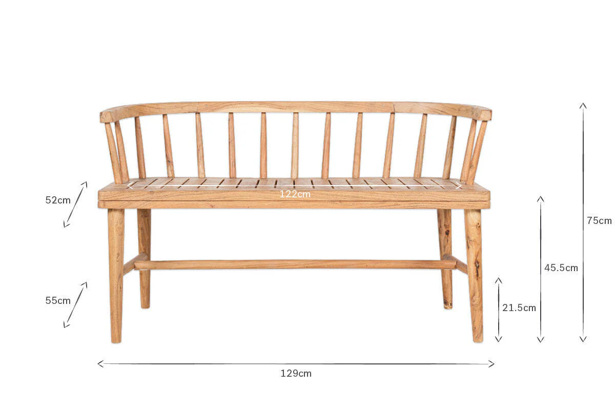 Tipu Acacia Wood Bench - Image 6