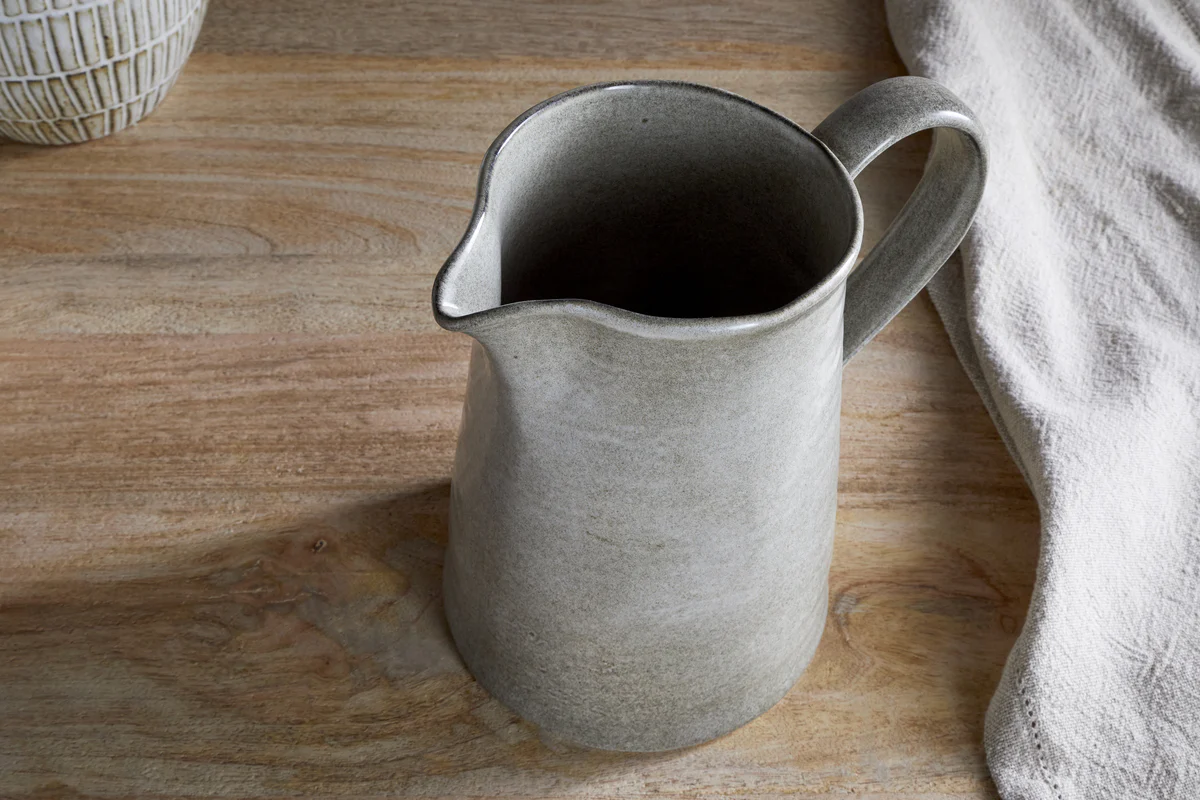 Valinha Earthenware Jug - Grey - Large - Image 3
