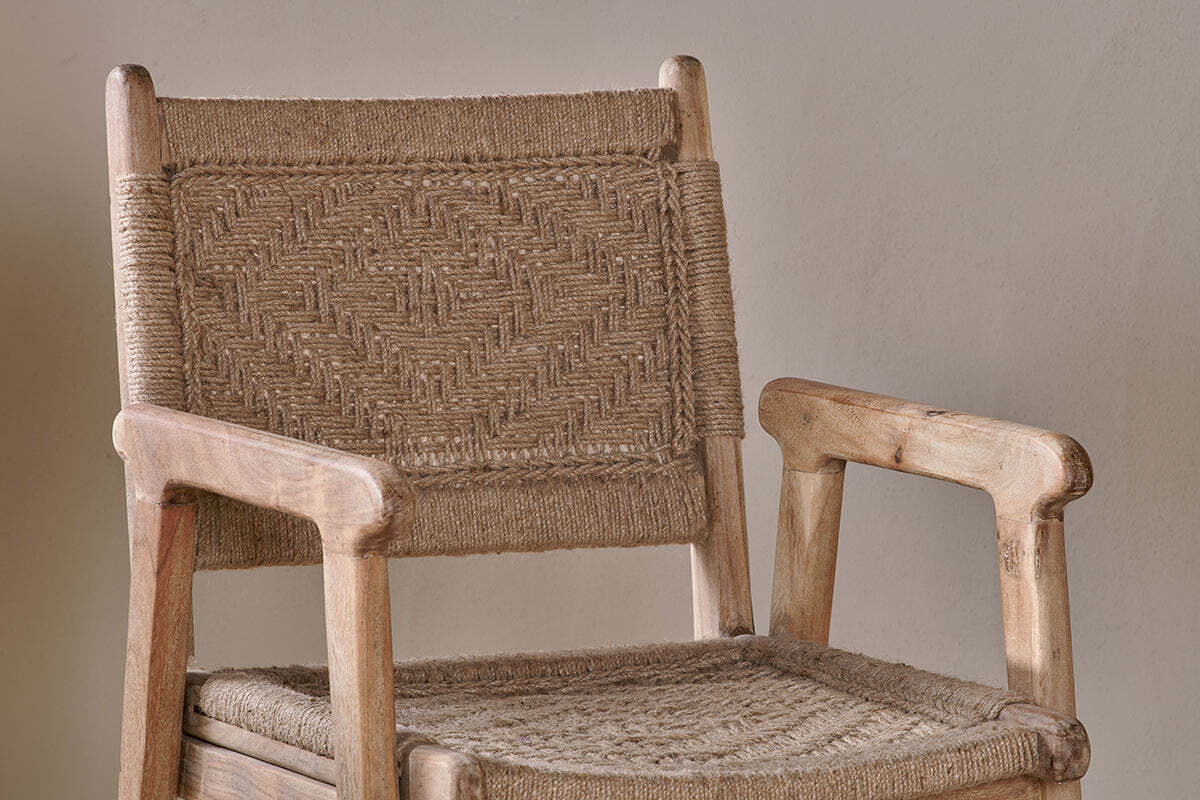 Vinay Woven Dining Chair - Natural - Image 3