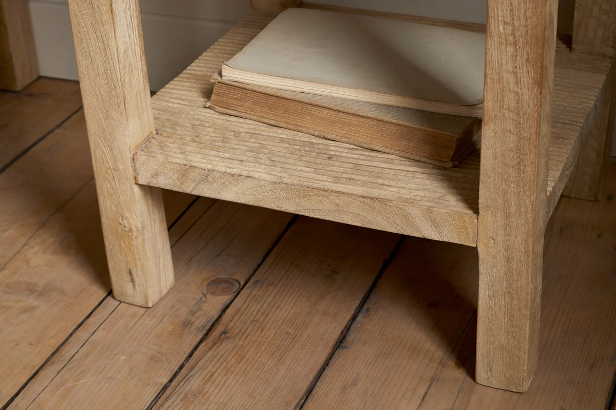Vivan Grooved Bedside Table - Natural - Image 6