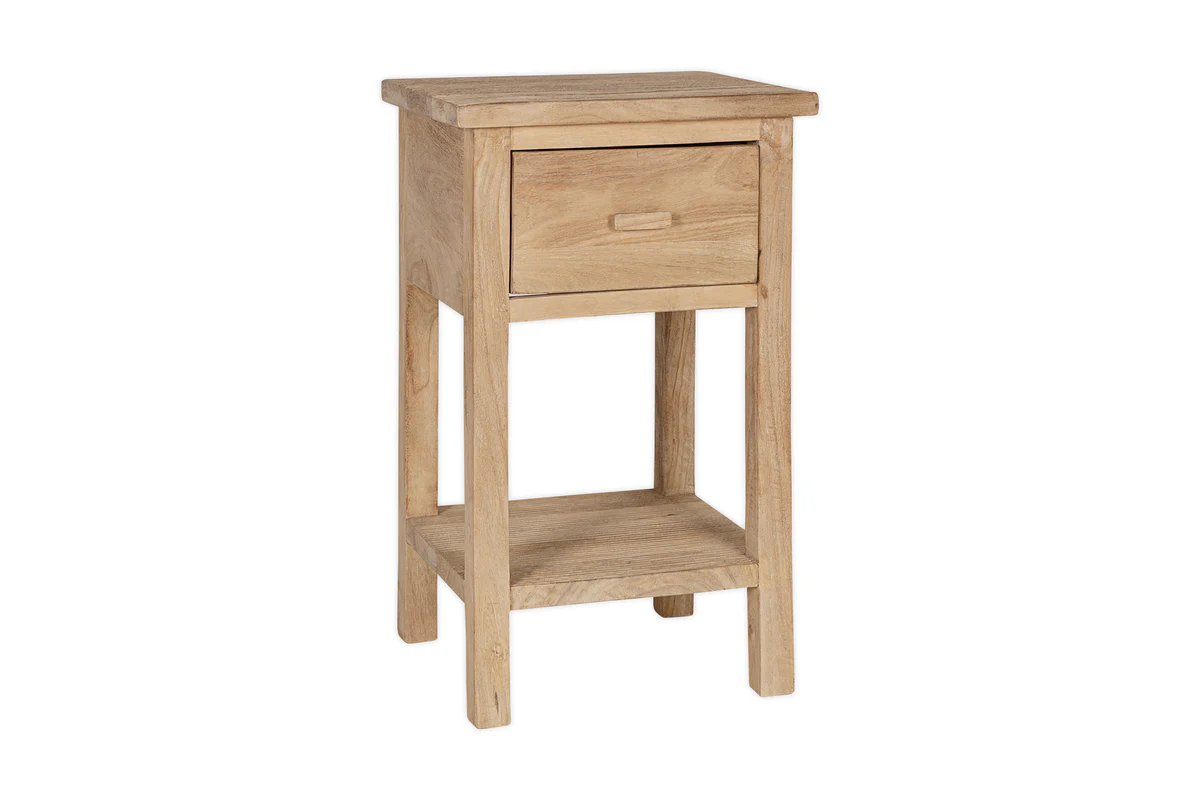 Vivan Grooved Bedside Table - Natural - Image 7