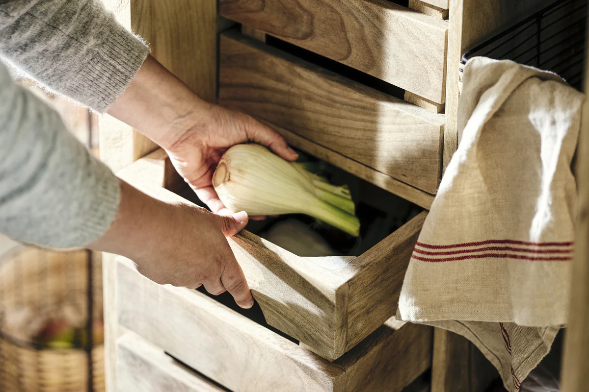 Vivan Grooved Pantry Cupboard - Natural - Image 3