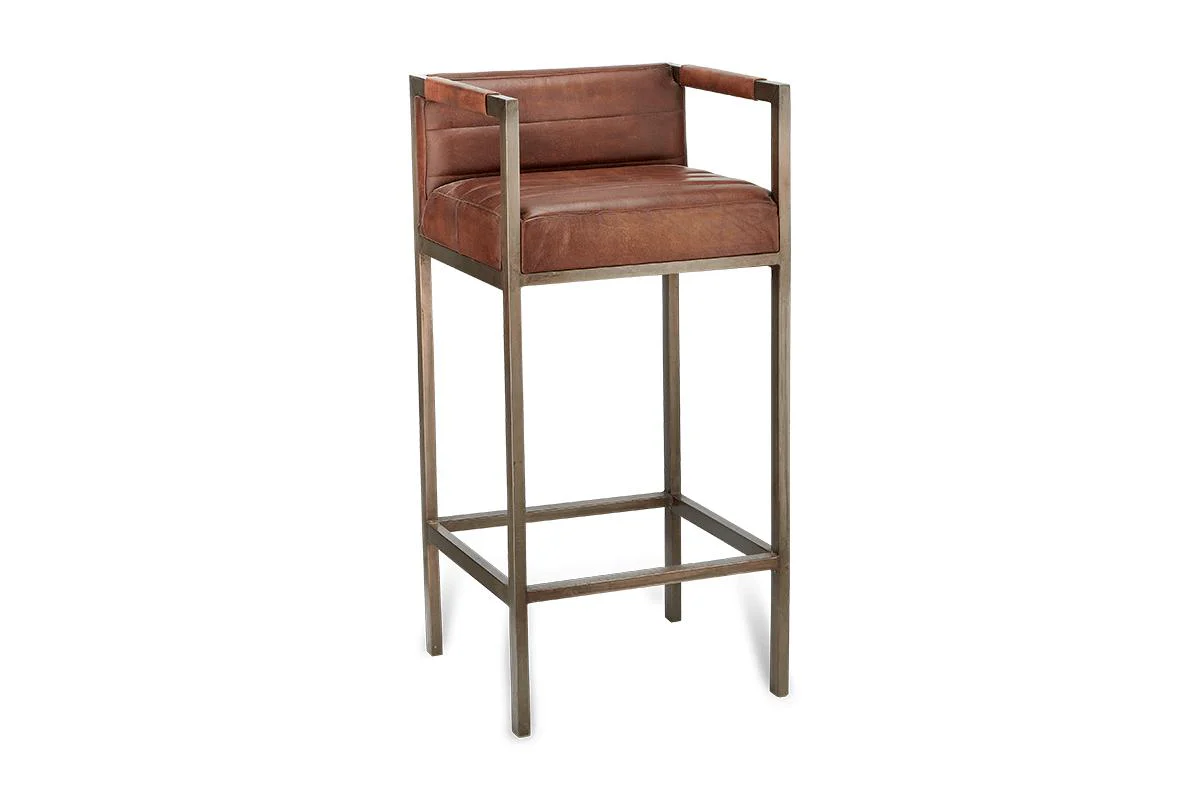 Wamma Leather Bar Chair - Image 7