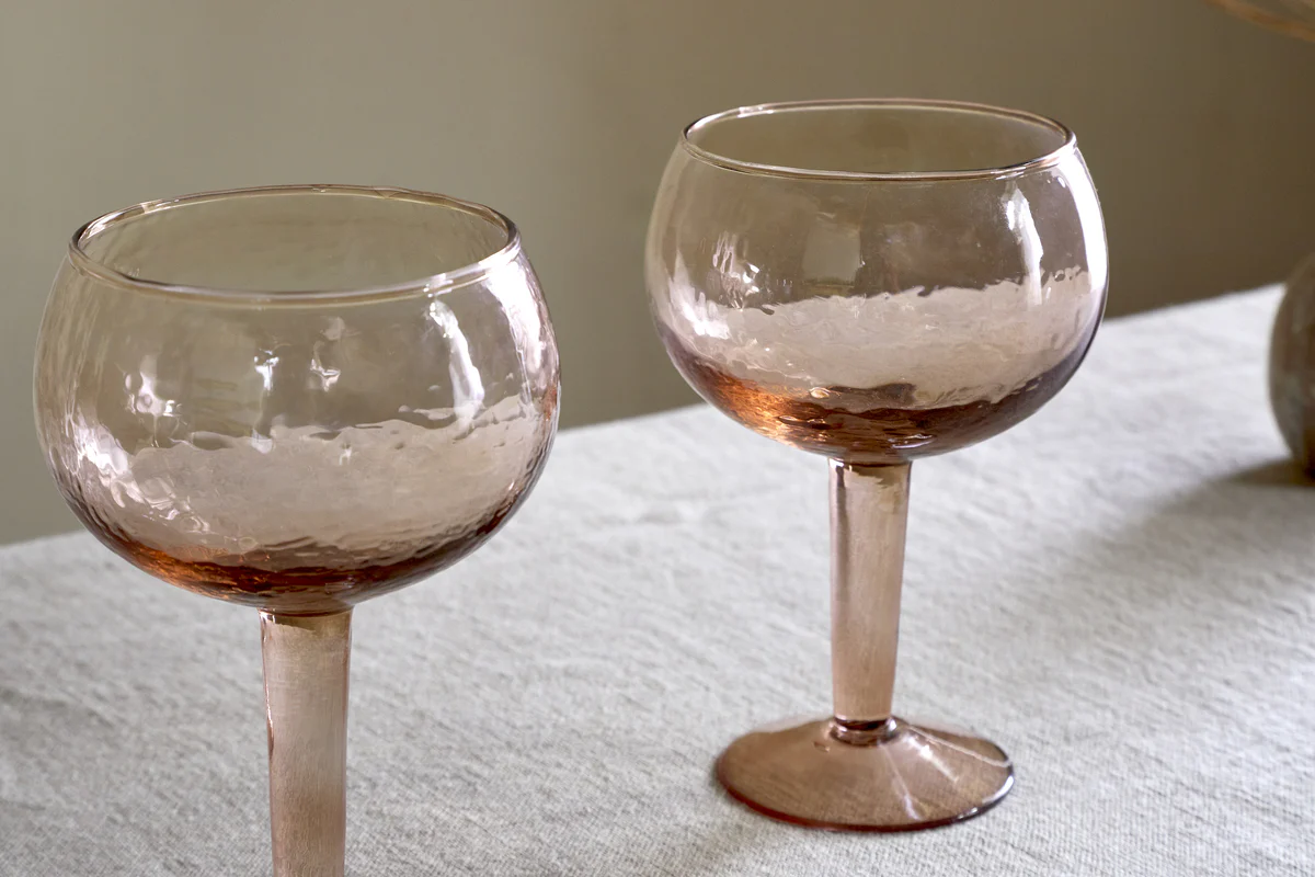 Yala Hammered Gin Glass - Dusty Terracotta (Set of 2) - Image 3