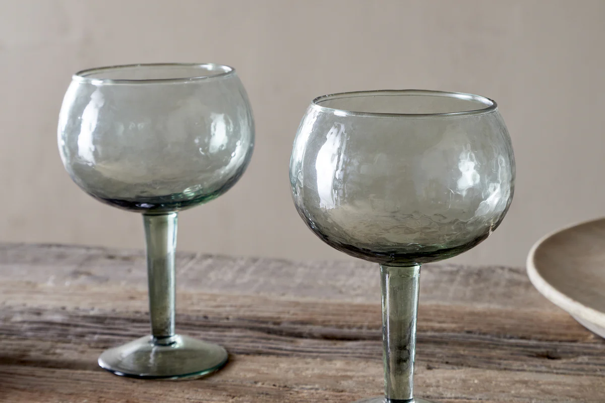 Yala Hammered Gin Glass - Sage Green (Set of 2) - Image 3