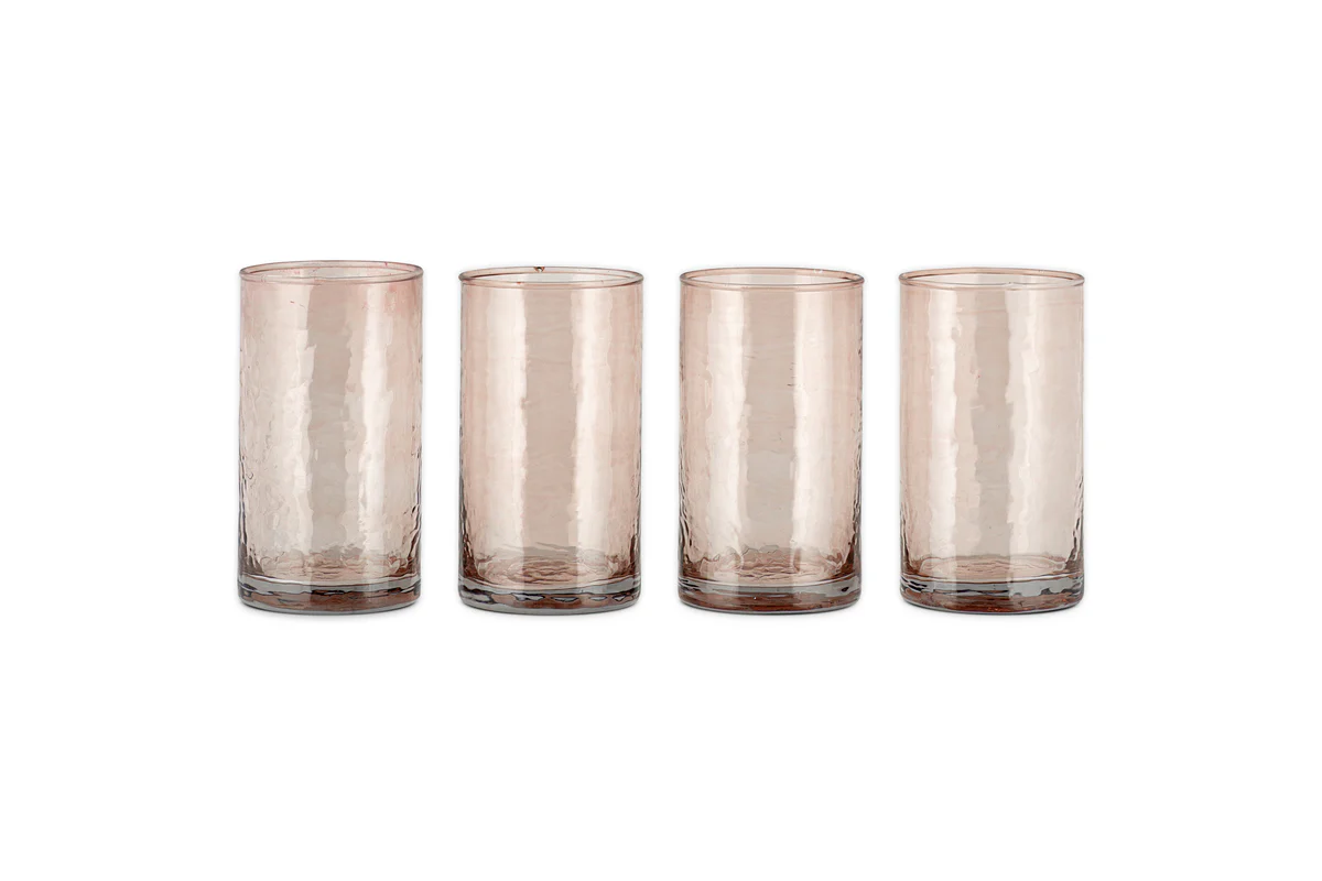 Yala Hammered Highball - Dusty Terracotta (Set of 4) - Image 4