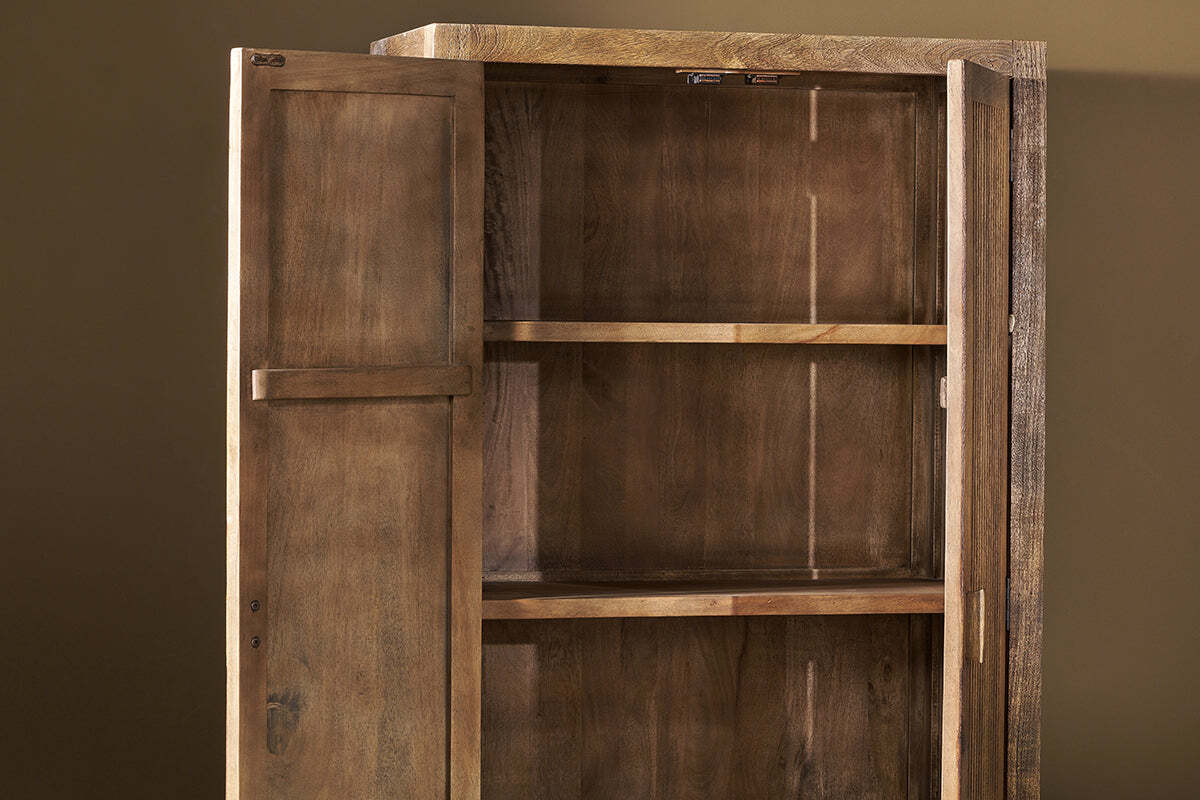 Yasha Reeded Mango Wood Cabinet - Image 5